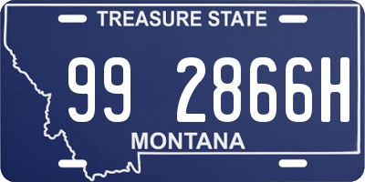 MT license plate 992866H