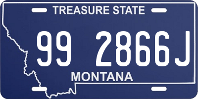 MT license plate 992866J