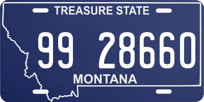 MT license plate 992866O