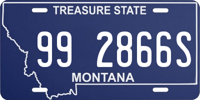 MT license plate 992866S