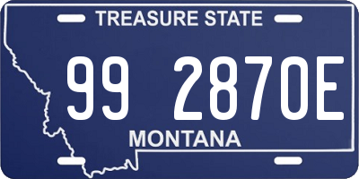 MT license plate 992870E