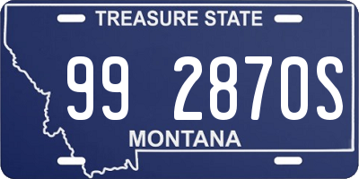 MT license plate 992870S