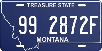 MT license plate 992872F