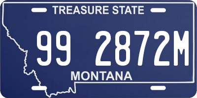 MT license plate 992872M