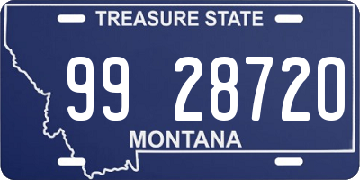 MT license plate 992872O