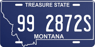 MT license plate 992872S