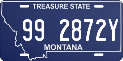 MT license plate 992872Y