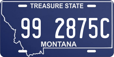 MT license plate 992875C