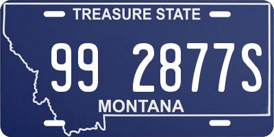 MT license plate 992877S