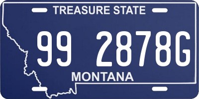 MT license plate 992878G