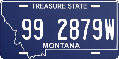 MT license plate 992879W