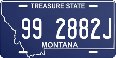 MT license plate 992882J