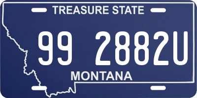 MT license plate 992882U