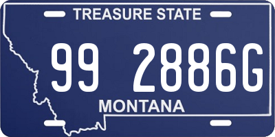 MT license plate 992886G