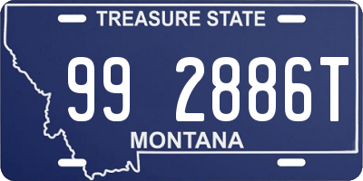 MT license plate 992886T