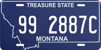 MT license plate 992887C