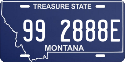 MT license plate 992888E