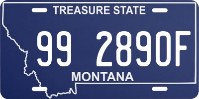 MT license plate 992890F