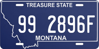 MT license plate 992896F