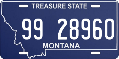 MT license plate 992896O