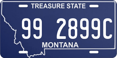 MT license plate 992899C