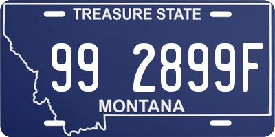 MT license plate 992899F