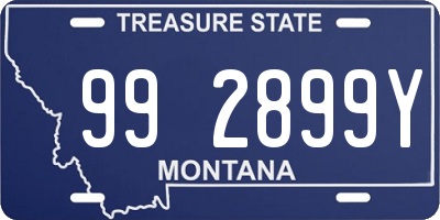 MT license plate 992899Y