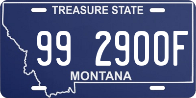 MT license plate 992900F