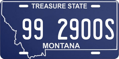 MT license plate 992900S