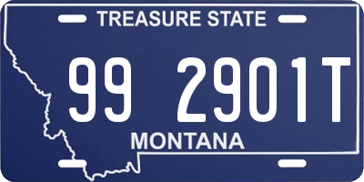 MT license plate 992901T