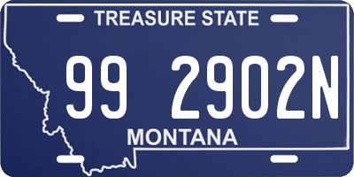 MT license plate 992902N