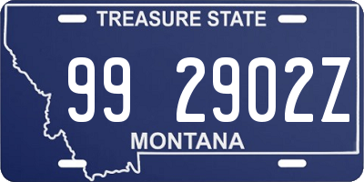 MT license plate 992902Z