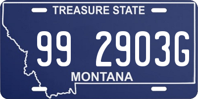 MT license plate 992903G