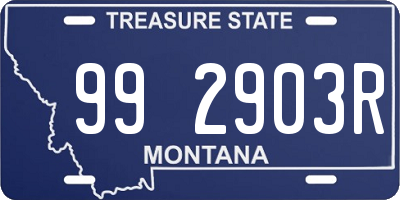 MT license plate 992903R