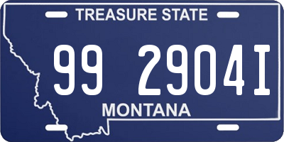 MT license plate 992904I