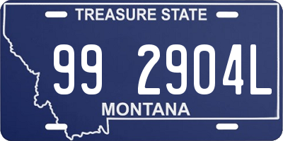 MT license plate 992904L