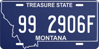 MT license plate 992906F