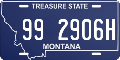 MT license plate 992906H