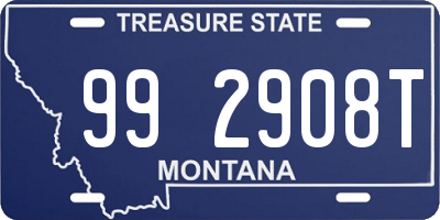 MT license plate 992908T