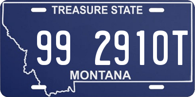 MT license plate 992910T