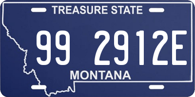 MT license plate 992912E