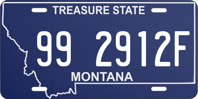 MT license plate 992912F