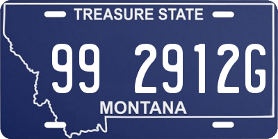 MT license plate 992912G