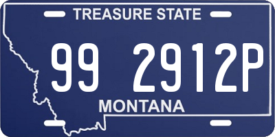 MT license plate 992912P