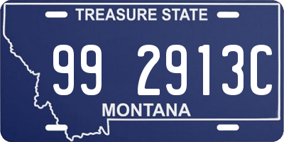 MT license plate 992913C