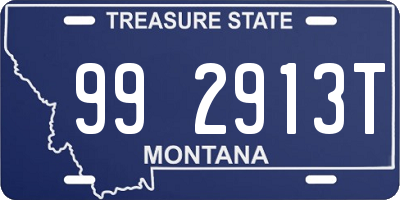 MT license plate 992913T