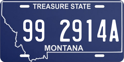 MT license plate 992914A