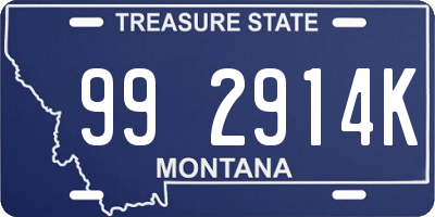 MT license plate 992914K