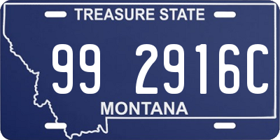 MT license plate 992916C