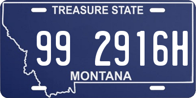 MT license plate 992916H